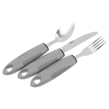 Imagem de Conjunto de utensílios adaptáveis colher de tremores de mão conjunto de utensílios de fácil aderência para comer para tremores de mão Artrite idosos