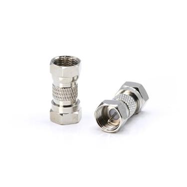 Imagem de THE CIMPLE CO Acoplador de extensão de cabo para cabos coaxiais - pacote com 10 - Classificação F81 (macho para macho) 3 GHz por satélite, TV a cabo e Internet a cabo