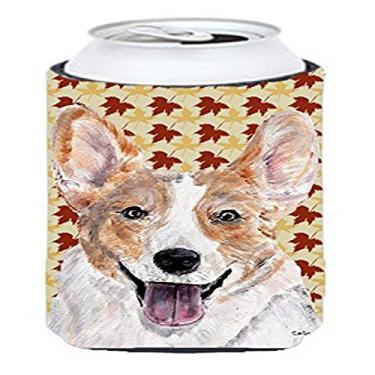 Imagem de Cardigan Corgi Fall Leaves Tall Boy Beverage Insulator Hugger SC9672TBC