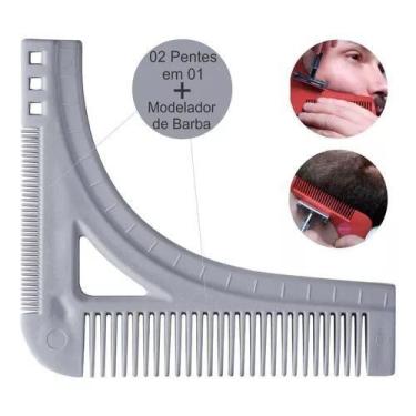 Imagem de Regua Para Barba Com Pente Alinhador e Modelador de Barba Profissional