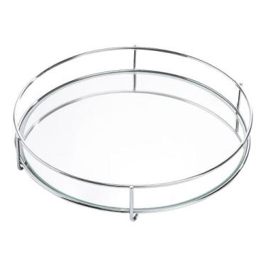 Imagem de Bandeja hara fence cromada redonda 20 cm