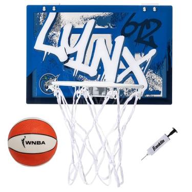 Imagem de Franklin Sports Cesta de basquete WNBA Minnesota Lynx Over The Door - Cesta de basquete infantil interior com mini bola - WNBA Fan Shop Mini Argola para quarto + escritório