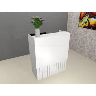 Imagem de Balcão Caixa Ripado Atendimento Recepção Consultório - Móveis Sienna