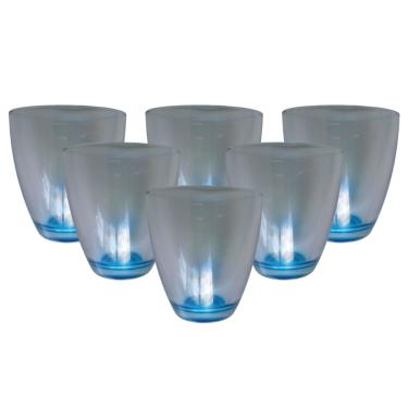 Imagem de Jogo com 6 copos para wisky 250ML vidro fundo turquesa - pasabahce.