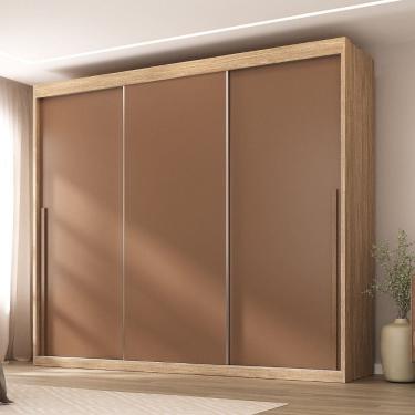 Imagem de Guarda Roupa Casal 3 Portas de Correr Senna Maxel Móveis