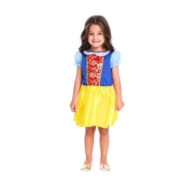 Imagem de Fantasia Branca de Neve Infantil Rubi Pop com Laço - Sulamericana, Uni