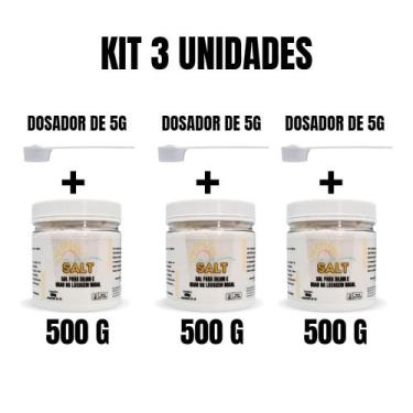 Imagem de Kit c/ 3 un Sal Para Lavagem Nasal Premium 500g C/ Dosador - Ecommerce