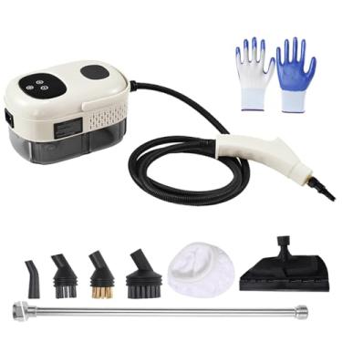Imagem de vicsdep Limpador A Vapor Com Tela Sensível Ao Toque Vicsdep 1100Ml 2500W Máquina De Limpeza A Vapor Portátil De Alta Temperatura E Pressão Com Cabeças De Escova E Luvas 7 Em 1 Para Piso De Carro, Co