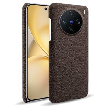 Imagem de Capa para vivo X200 PRO mini 5G,Capa desenhada em lona,Case Protetora Ultrafina com Empunhadura Macia,Design em Tecido Antichoque e Antiarranhões-Brown