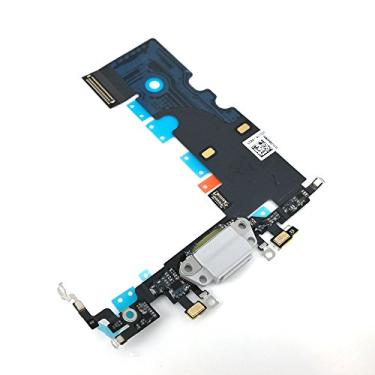 Imagem de E-repair Cabo flexível de substituição para fone de ouvido com porta de carregamento para iPhone 8 (4,7 polegadas) (branco)