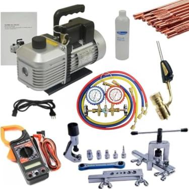 Imagem de Kit Completo de Ferramentas para Refrigeração e Ar Condicionado - Ideal para Profissionais
