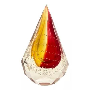 Imagem de Gota Colorida Em Murano Peça Para Decoração Com 20cm, Murano ideal par
