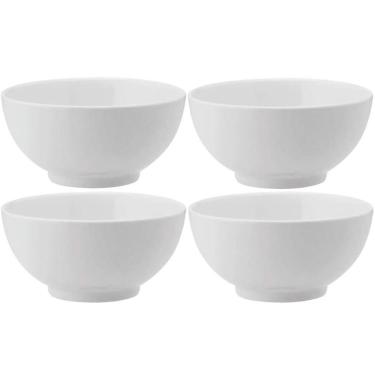 Imagem de Kit 4 Bowls de Melamina Branca 10,3x5,2cm Serata 200ml Haus Concept Cumbuca para Caldos