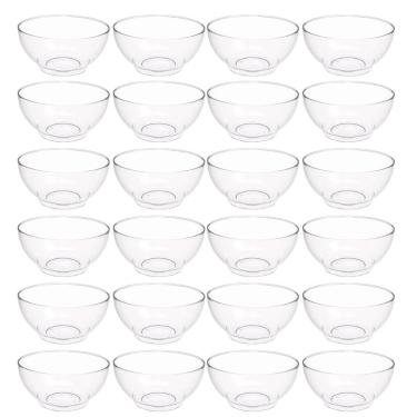 Imagem de Kit 24 Tigelas Saladeiras Grande Redonda 3,1L Transparente Servir Salada Sobremesa Crippa