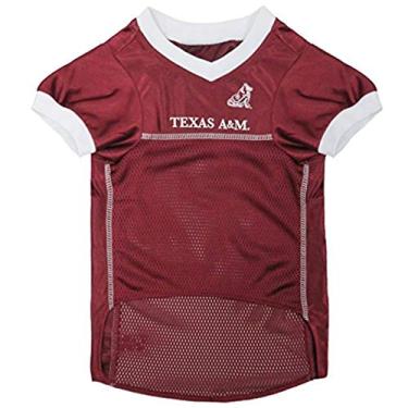 Imagem de Pets First NCAA College Texas A&M Aggies malha Jersey para cães e gatos, tamanho médio, camiseta licenciada para cães com seu time favorito de futebol e basquete