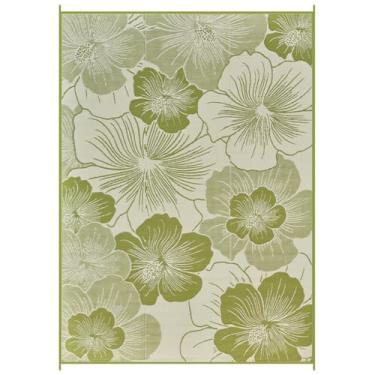 Imagem de Tapete externo para espaço livre de pátio, tapete impermeável de 1,2 x 1,8 m, tapetes de acampamento de palha de plástico reversível, tapete de trailer para varanda, deck, acampamento, varanda