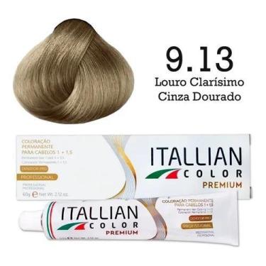Imagem de Coloração 9.13 Louro Claríssimo Cinza Dourado  Itallian Color