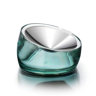 Imagem de Felli Oblik Tigelas elevadas para comida de gato 304 de aço inoxidável removível para fadiga de bigode e lava-louças, fácil de limpar, suporte inclinado de 15° elevado, antiderrapante, placa de metal