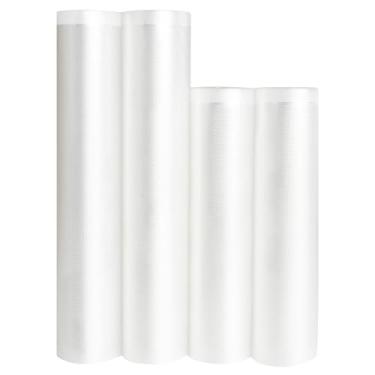 Imagem de Aedavey Saco selador a vácuo para armazenamento de alimentos, rolos seladores a vácuo - 21,7 x 41,7 cm (pacote com 2) e 28 x 41,7 cm (pacote com 2), serve para todas as máquinas seladoras a vácuo com