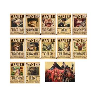 Imagem de Luffy Chapéu De Palha Grupo One Piece Wanted Recompensa Poster Dormitó