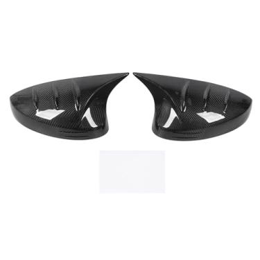 Imagem de 1 par de Tampas de Tampa de Espelho de Fibra de Fibra de Carbono, Porta de Buzina de Boi Lateral Lateral Tampa do Espelho de Capa de Capa de Carro Decoração, Substituição de