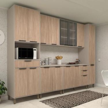 Imagem de Armário de Cozinha Completa Modulada Stylo 310cm com 6 Peças - Casa La