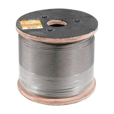 Imagem de CABO DE AÇO VONDER INOX 6X19m 60M 4,76 mm 3/16