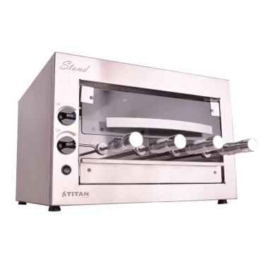 Imagem de Churrasqueira a Gás de Bancada 4 Espetos com Porta de Vidro GLP 127V Stand