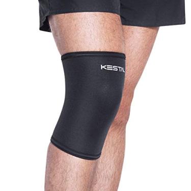 Imagem de Kestal Joelheira Longa Lisa de compressão ortopédica Preto, GG