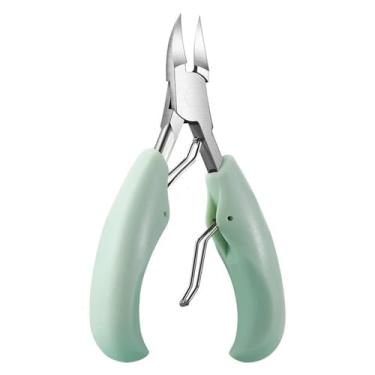 Imagem de Alicate para unhas dos pés, removedor de unhas encravadas, alicate para nariz, tesoura para cutículas, ferramentas para cortar unhas, pedicure e manicure, verde