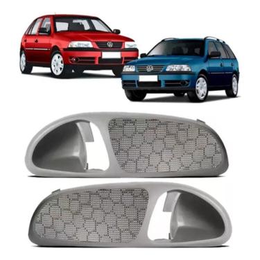 Imagem de Par Moldura Interna Maçaneta Gol Parati G3 Cinza Dianteira