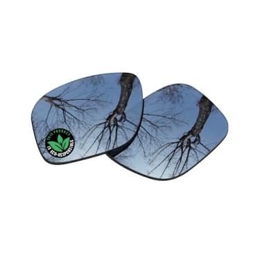 Imagem de Raydi Lentes de reposição de policarbonato para óculos de sol quadrados RayBan RB4202 55 mm - Espelho de titânio prateado - Polarizado