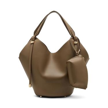 Imagem de Anne Klein Bolsa Hobo grande com bolsa, trufa, Vison/Bronze, Large