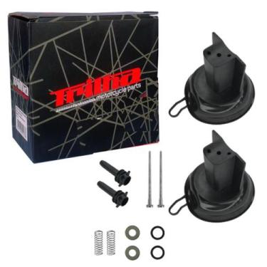Imagem de Kit Par Pistonete Jonson do Carburador Com Diafragma CB 500 - Trilha
