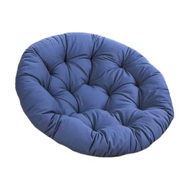 Imagem de WeiLaiKeQi Almofada para cadeira de rede, multiuso, leve, respirável, elegante, para assento ao ar livre, almofada para cadeira de balanço para sala de estar, Azul