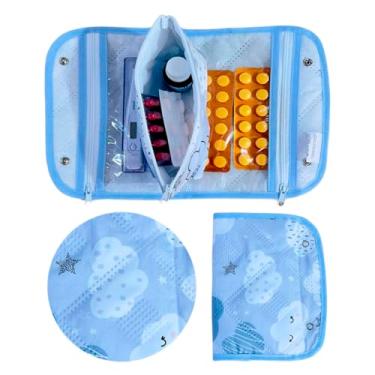 Imagem de Porta Remédios Farmacinha Nécessaire Portátil Para Bebê(Nuvem Azul)