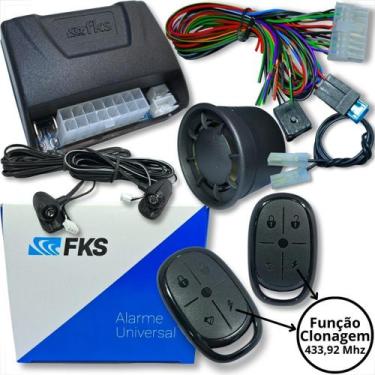 Imagem de Alarme automotivo carro fks com bloqueio fk902 cb cr800 2 controles co