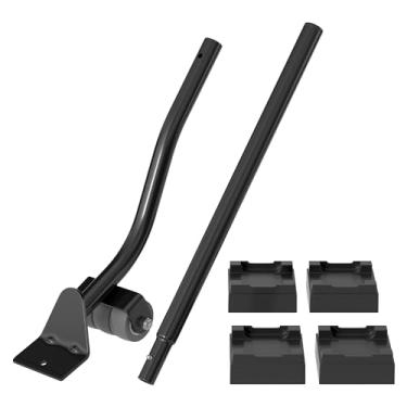 Imagem de IURRDOP Elevador De Móveis Industriais, Macaco Aço Liga Preta 24'' Com 4 Blocos Elevação, Move Sofá, Geladeira, Máquina Lavar, Capacidade 500 Lb