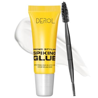 Imagem de Erinde Brow Glue Gel Para Sobrancelhas, Fixador Leve Fixação Duradoura, 2 Em 1 E Pontas Dos Pelos À Prova D'Água, Resistente A Bordas, Cera Modeladora De Secagem Rápida, Transparente