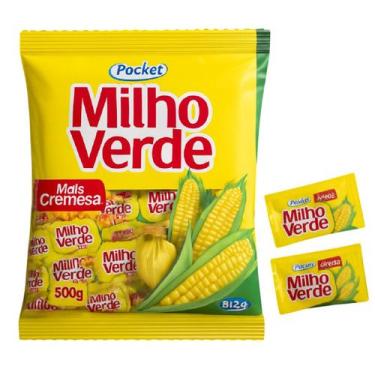 Imagem de Bala sabor Milho Verde Pocket Riclan 500g -3 Pacotes