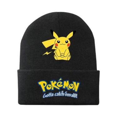Imagem de Crianças Unissex Inverno Quente Pikachu Gorro De Malha Chapéu Anime Po