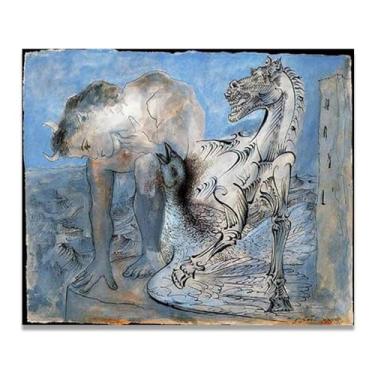 Imagem de Fauno, Cavalo e Pássaro Murais Diego Rivera – Arte do Realismo Socialista Mexicano, Muralista do Século 1631, Coleção Clássica do Museu de Nova York para Decoração de Casa 70 x 84 cm