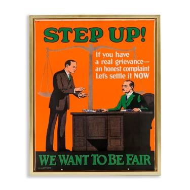 Imagem de Stupell Industries Pôster de advogado antigo, moldura dourada, tela flutuante, arte de parede, design de Marcus Jules, 25 x 31