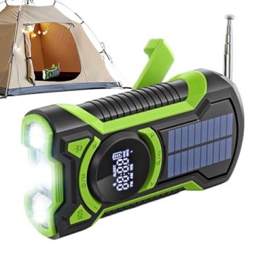 Imagem de Rádio Portátil,Rádio Portátil com Manivela AM FM - Kit de Sobrevivência Multifuncional Recarregável com Lanterna Potente para Segurança Doméstica, Acampamento e Emergências