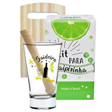 Imagem de Kit Caipirinha: Copo, Socador e Tábua - Saideira