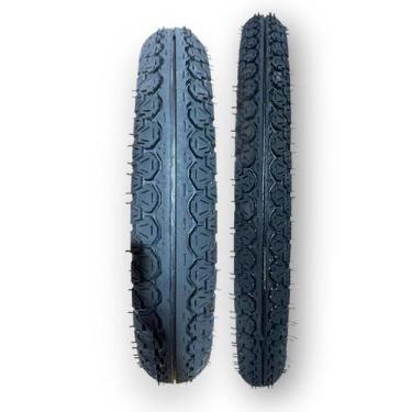 Imagem de Kit Pneus 80/100-14 + 60/100-17 Para XTZ 250 Biz 125 - Black Tyres