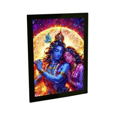 Imagem de Quadro Decorativo David Michelangelo Ilustração Dourada Decoração Poster Quarto Sala