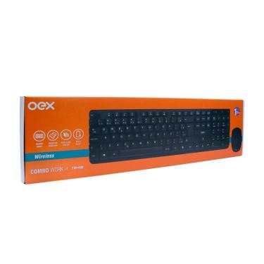 Imagem de Kit Teclado com Mouse sem Fio OEX TM408 Preto