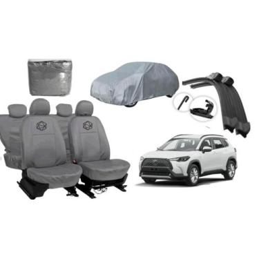 Imagem de Conjunto capa couro cinza + brinde limpador Cross - ferro tech br