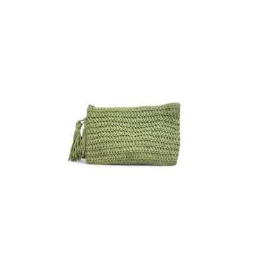 Imagem de Bolsa Artesanal de Palha, Transversal Casual, 24 x 17 cm, Verde, com Alça Ajustável